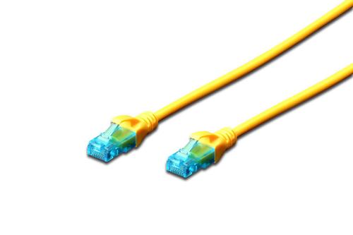 DIGITUS Patchkabel RJ45 U/UTP Cat5e 2.00m gelb Hebelschutz (DK-1512-020/Y)