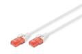 DIGITUS CAT6 U/UTP CU LSZH Ethernet Cable White 0.5m