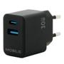 MOBILIS WALL CHARGER - 30W - 1 USB A + 1 USB C - GAN CHAR