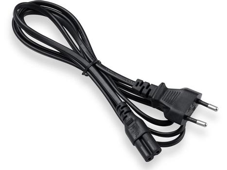 ON Strømkabel 2-pin, 1.5m (sort) Euro-kontakt,  uten jording (1004038)