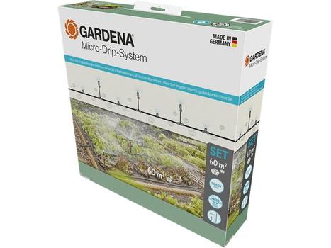 GARDENA Micro drip startsett for kjøkkenhager For pålitelig vanning av grønnsaks- og blomsterbed på opptil 60 kvm (13450-20)