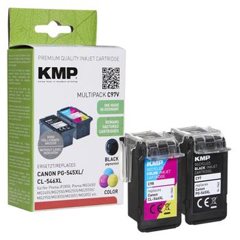 KMP MULTIPACK C97V - 2-pack - Høy ytelse - svart, farge (cyan, magenta, gul) - kompatibel - blekkpatron (alternativ for: Canon 8286B001, Canon 8288B001, Canon CL-546XL, Canon PG-545XL) (1562,4005)