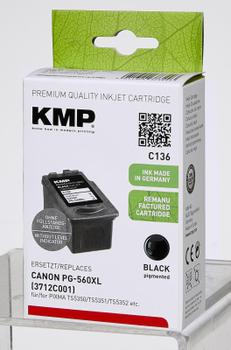 KMP C136 ink cartridge black compatible with Canon PG-560 XL (1581,4001)