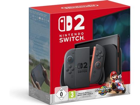 NINTENDO Switch 2 Mario Kart World Bundle 7.9", 120hz skjerm, 4k dock, GameChat, gameshare,  2x usb-C (10016174)