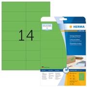 HERMA Laser Etiketten 5061 Klevend A4 Groen 105 x 42,3 mm  20 Vellen à 14 Etiketten