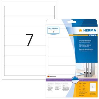 HERMA Etikett HERMA Arkiv vit 192x38mm (175) (5090)