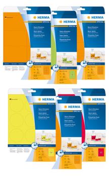 HERMA Etikett HERMA Neon röd 63, 5x29, 6mm (540) (5045)