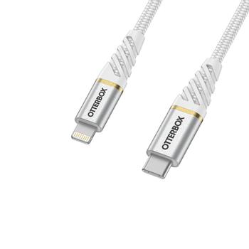 OTTERBOX CABLE PREMIUM MFI USB C-LIGHTNING 1M USB-PD WHITE CABL (78-52651)