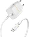 OTTERBOX USB-C Wall Charger 20W + USB-C to Lightning Cable Hvit
