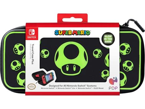 PDP NSW Travel Case Plus GLOW (1Up) Unik design som lyser i mörkret, kompatibel med alla nintendo switch-modeller (750122SWCCA1UP)