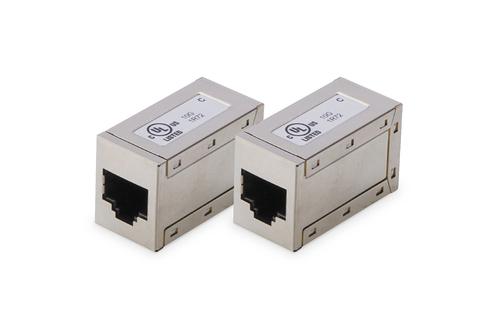 DIGITUS Modular Coupling 8P8C 1:1 shielded CAT6 metal housing 2 pcs. (AT-AG-8-8-C6S-2)