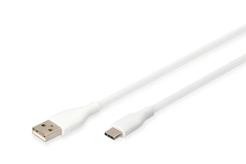 DIGITUS 0.5M USB-A TO USB-C CABLE WHITE (AK-300340-005-W)