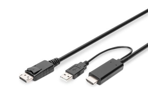 DIGITUS 4K HDMI Adapterkabel - HDMI auf DisplayPort 2m (AK-330111-020-S)