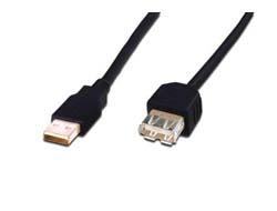 DIGITUS USB 2.0 extension cable, type A M/F, 1.8m, USB 2.0 conform, bl (AK-300202-018-S)