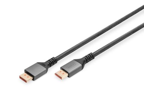 DIGITUS 16K DisplayPort Connection Cable, Version, 2.1, 1m, 80G, black (DB-340111-010-S)