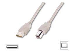 DIGITUS USB 2.0 connection cable type A - B M/M 1.8m USB 2.0 conform be NS (AK-300105-018-E)