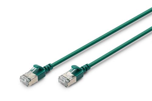 DIGITUS CAT 6A F-FTP Slim Patch cord Cu LSZH AWG 32/7 length 0.3m Green NS (DK-1632-A-003S-G)