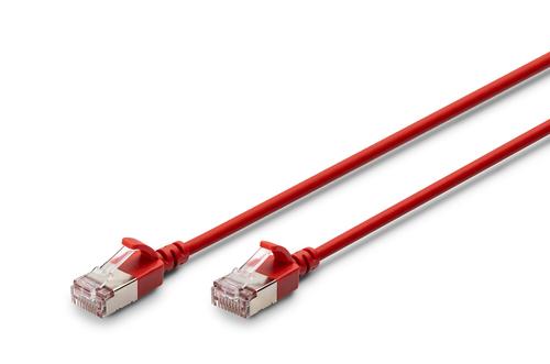 DIGITUS CAT 6A F-FTP Slim Patch cord Cu LSZH AWG 32/7 length 0.3m Red NS (DK-1632-A-003S-R)