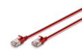 DIGITUS CAT 6A F-FTP Slim Patch cord Cu LSZH AWG 32/7 length 0.3m Red NS