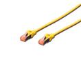 DIGITUS CAT 6 S-FTP PATCH CORD CU LSZH AWG 27/7 LENGTH 0.5 M COLOR YELLOW NS