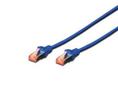 DIGITUS Patchkabel RJ45 S/FTP Cat6 3.00m blau Hebelschutz