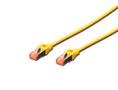 DIGITUS Patchkabel RJ45 S/FTP Cat6 3.00m gelb Hebelschutz