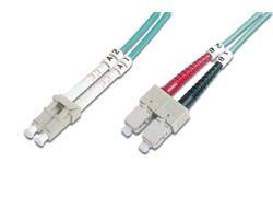 DIGITUS Fiberpatchkabel LC-SC 50/125 5,0m, multimode, dublex,  OM4, lilla (DK-2532-05-4)