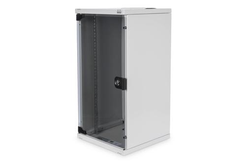 DIGITUS 254 MM (10in) 12U WALL MOUNTING CABINET 592X312X300 MM COLOR GREY (RAL 7035) NS (DN-10-12U)