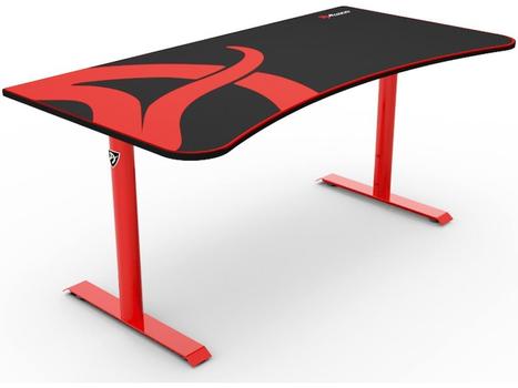 AROZZI Arena Gaming Desk (röd) Anpassad musmatta, höjdjustering,  kabelhantering,  160x82 cm, spelbord (ARENA-RED_BUNDLE)
