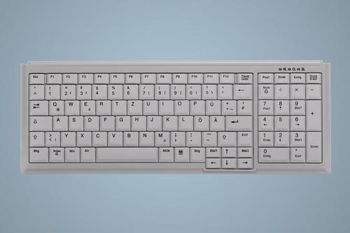 CHERRY INDUSTRY 4.0 COMPACT NOTEBOOK STYLE KEYBOARD WITH NUMPAD USB L PERP (AK-7000-U-W/GE)