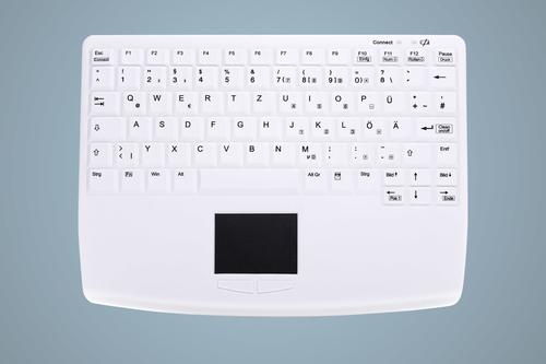 CHERRY HYGIENE NOTEBOOK STYLE TOUCHPAD KEYBOARD FULLY SEALED WATERTIGHT PERP (AK-4450-GUVS-W/GE)