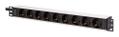 DIGITUS 1U Alu PDU rackmount 8x Safety outlet 1x outlet 16A 230VAC 50/60Hz IEC C20 plug NS
