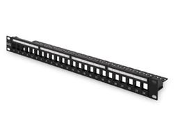 DIGITUS MODULAR PATCH PANEL SHIELDED 24-PORT COLOR BLACK IN (DN-91411-LF)