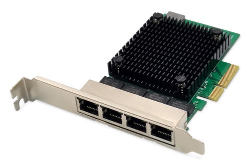DIGITUS 4 Port RJ45 RTL8125B 2.5 GBits Server NIC (DN-10136)