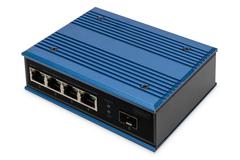 DIGITUS Industrial 4+1 Port Fast Ethernet Switch Unmanaged. 4 RJ45 Ports 10/100 Mbits