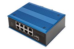 DIGITUS Industrial 8+1 Port Fast Ethernet PoE Switch Unmanaged. 8 RJ45 Ports 10/100 Mbits