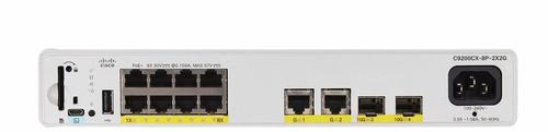 CISCO Cat9000 Compact Switch 8 p PoE+240W Adv (C9200CX-8P-2X2G-A)