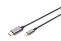DIGITUS Video kabel, USB-C: Han - HDMI: Han, 4K 30Hz, 1,8m