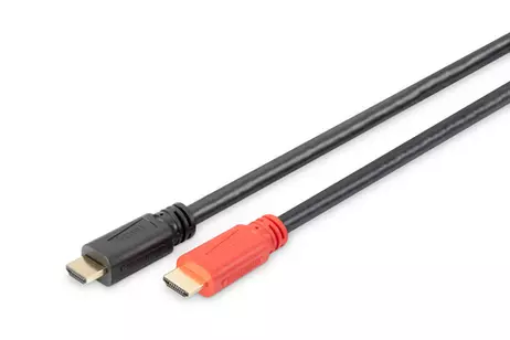 Digitus HDMI High Speed connection cable type A w/ amp. M/M 10.0m Ultra HD 24p CE gold bl NS (DB-330118-100-S)