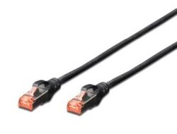 DIGITUS Patchkabel RJ45 S/FTP Cat6 0,25m schwarz +Hebelschut (DK-1644-0025/BL)