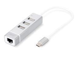 DIGITUS USB Type-C 3-Port Hub + Fast Ethernet LAN-Adapt DA-70253 (DA-70253)