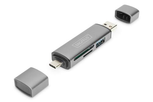 DIGITUS Dual Card Reader Hub USB-C / USB 3.0, OTG (DA-70886)