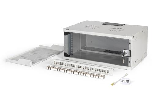 DIGITUS 19 network bundle 4U cabinet and equipment gr SOHO Pro version unmounted NS (DN-49200-SET)