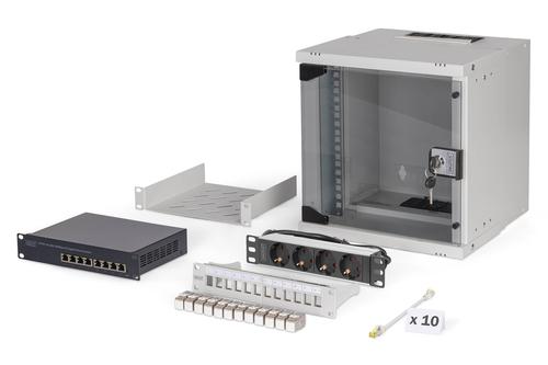 DIGITUS 10 network bundle 6U cabinet and equipment gr SOHO Pro version unmounted NS (DN-49100-SET)