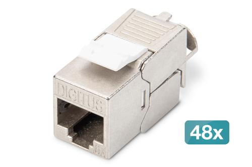 DIGITUS CAT 6A Keystone Jack shielded 48 pcs. toolfree connection (DN-93615-48)