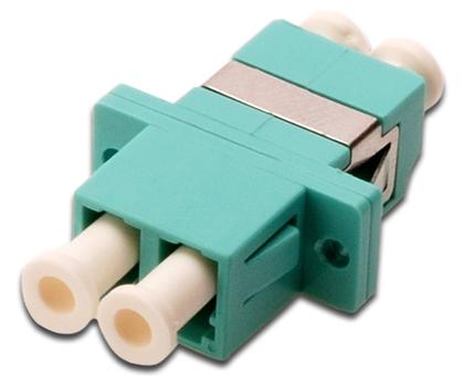 DIGITUS FO Coupler Duplex LC to LC MM OM3 Aqua ceramic sleeve polymer housing incl. screws NS (DN-96009-2)