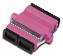 DIGITUS FO Coupler Duplex SC to SC MM OM4 Violet ceramic sleeve polymer housing incl. screws NS