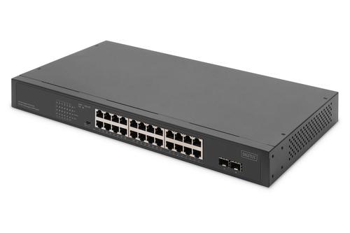 DIGITUS 24-Port Gigabit + 2-Port Gigabit SFP Unmanaged PoE Switch IN (DN-95348-2)