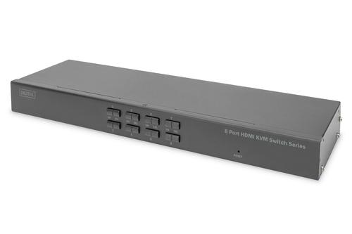 DIGITUS 19IN RACKMOUNT 8 PORT HDMI KVM SWITCH SINGLE VIEW IN (DS-12910)