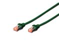 DIGITUS S-FTP PatchCord Cat6. LSZH CU. Green. 1.0m